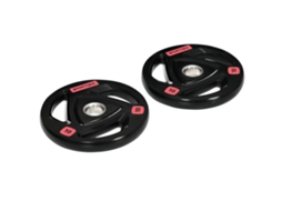 Discos de Musculação Metal e Borracha cor Negro 32x32x4cm SPORTNOW