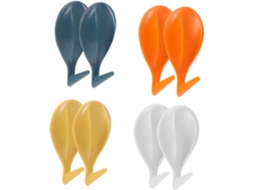 Conjunto De 8 Cabides Decorativos Adesivos, Formato De Balão De Ar Quente, Casacos