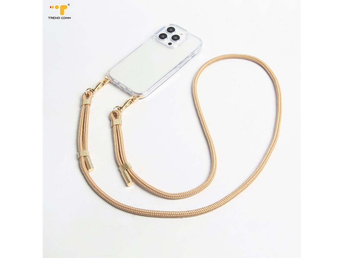 Qd-personal Branco Moda Smartphone Cordão Universal Crossbody Com Placa De Metal Pescoço Corrente De Pérola Alça De Pulso Feita De Cristal