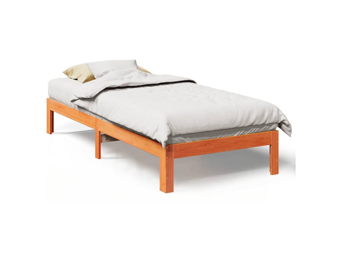 Cama Sem Colchão 80x200 Cm Pinho Maciço Castanho mel MAISON EXCLUSIVE