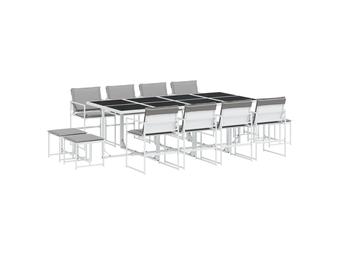 Garden Dining Set, Garden Dining Sets Vidaxl Branco Aço (n/a)