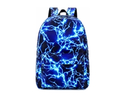 Mochila com estampa de raio (azul)