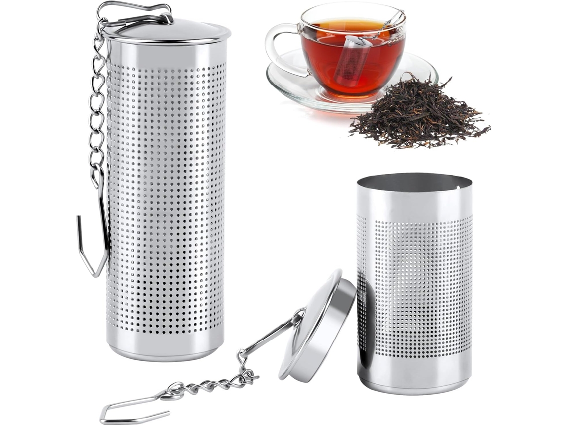 Infusor De Chá Em Peças, Filtro Com Furos Finos, Aço Inoxidável 304, Coador Universal Tampa, Reutilizável Para Bule, Caneca, Xícar Aquaforge