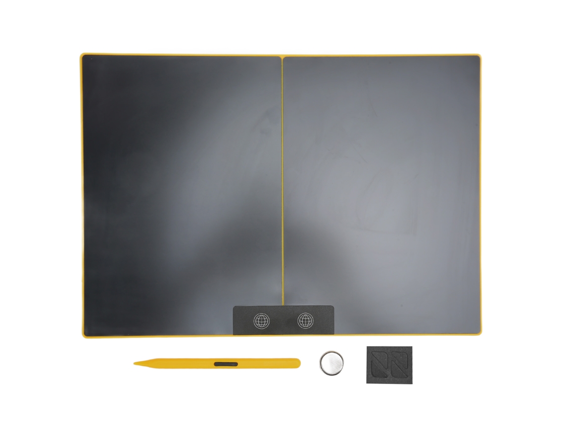 Lurelia, Tablet Lcd, 15 Polegadas, Amarelo, Colorido, Caneta, Infantil, Proteção Ocular, Trava, Sensível Pressão