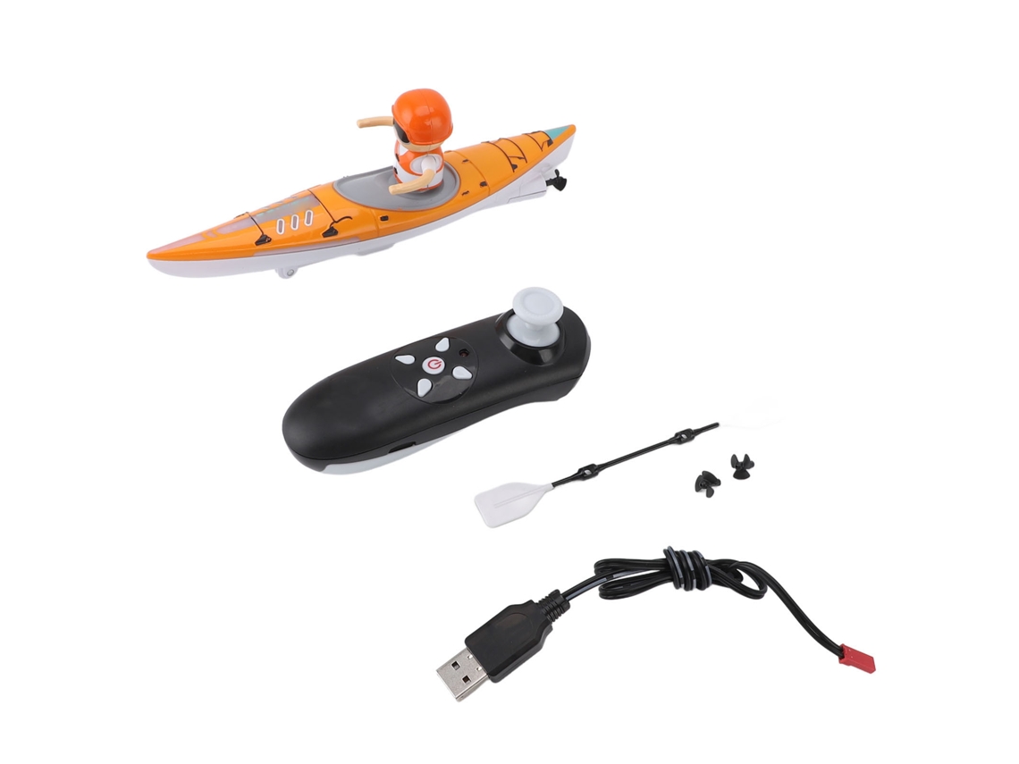 Barco de Controle Remoto Kayak RC 2.4g Inovador para Crianças com 6 Anos ou Mais Laranja S/MARCA