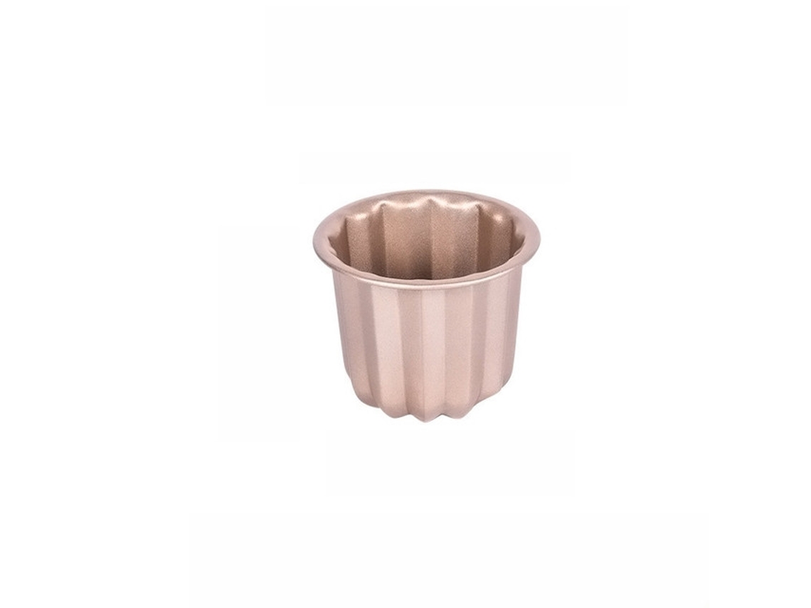 Forma De Bolo - Molde De Forno - Aço Carbono - Molde Único - Rosa Dourado