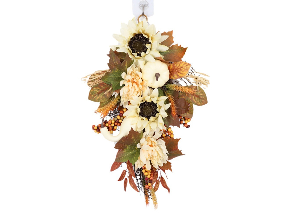 Laxiscreed Guirlanda De Outono Com Abóbora Branca Para Decoração De Halloween E Ambiente Festivo