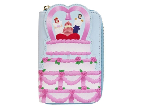 Carteira Casamento, Fólio de Mulher THE LITTLE MERMAID Loungefly Cake Zip Around Multicor