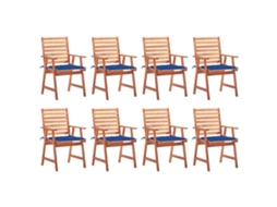 Outdoor Chair, Outdoor Chairs Vidaxl Azul Madeira De Acácia (n/a)