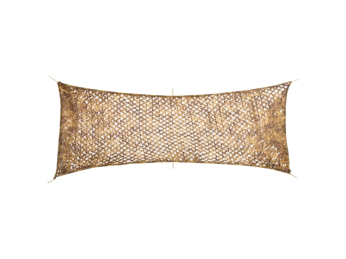 Vidaxl Rede De Camuflagem Com Saco De Arrumação 412x144 Cm Areia