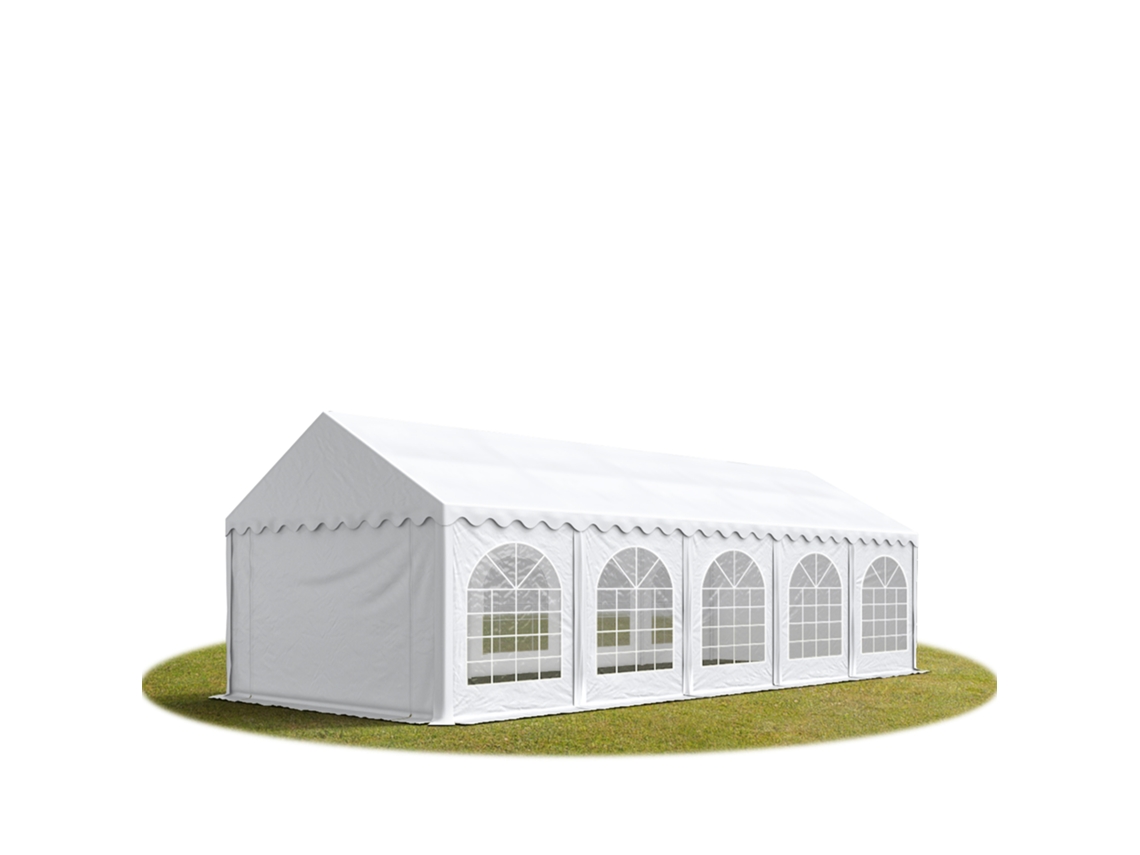 Tenda para Festas 4x10 M, PVC 750, com Base Reforçada, Porta-Ferramentas Branco