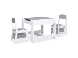 Maison Exclusive - Mesa Infantil Com Duas Cadeiras Mdf Branco