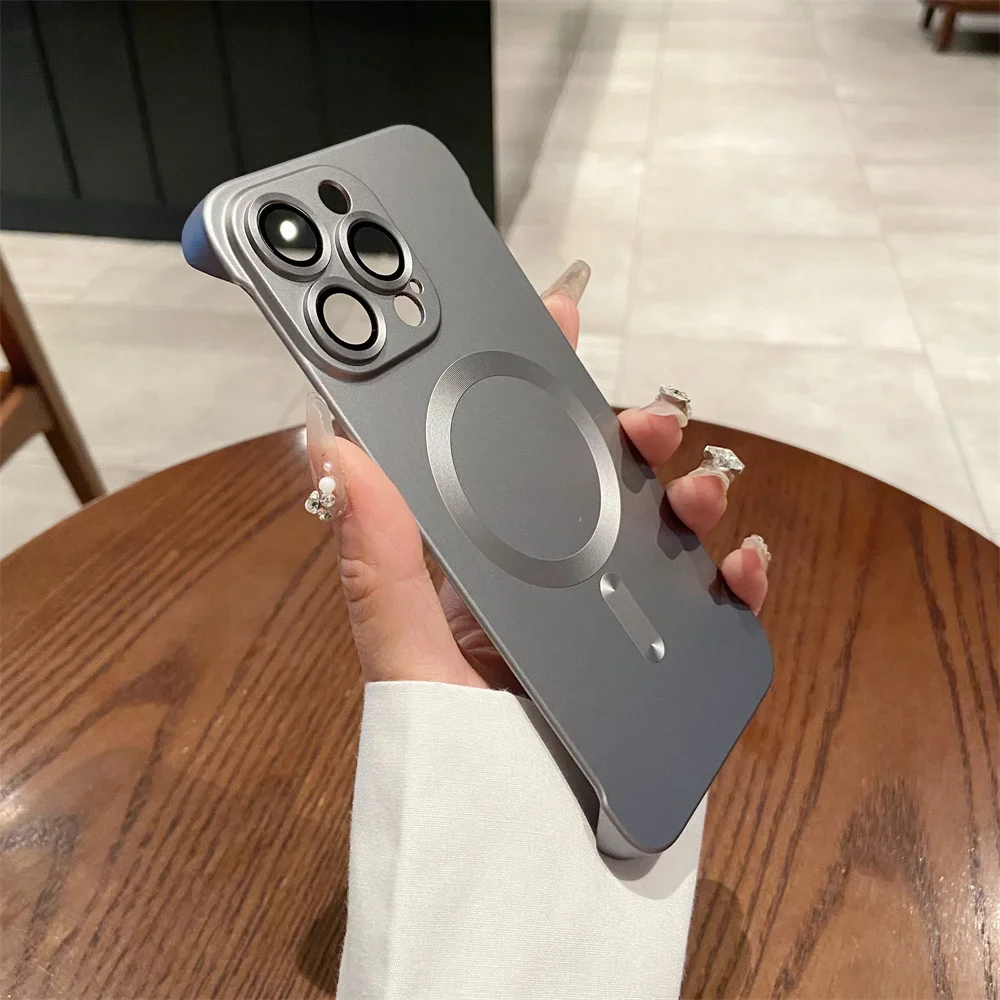 Capa Magnética Magsafe Para Iphone 12 Pro Max (prateada), Ultrafina E Resistente Com Acabamento Fosco.