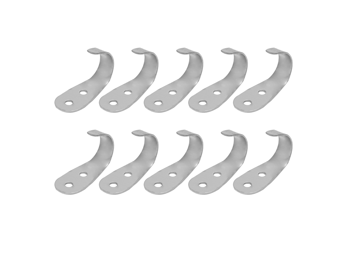 Ganchos de Parede de Aço Inox para Banheiro 10 Unidades
