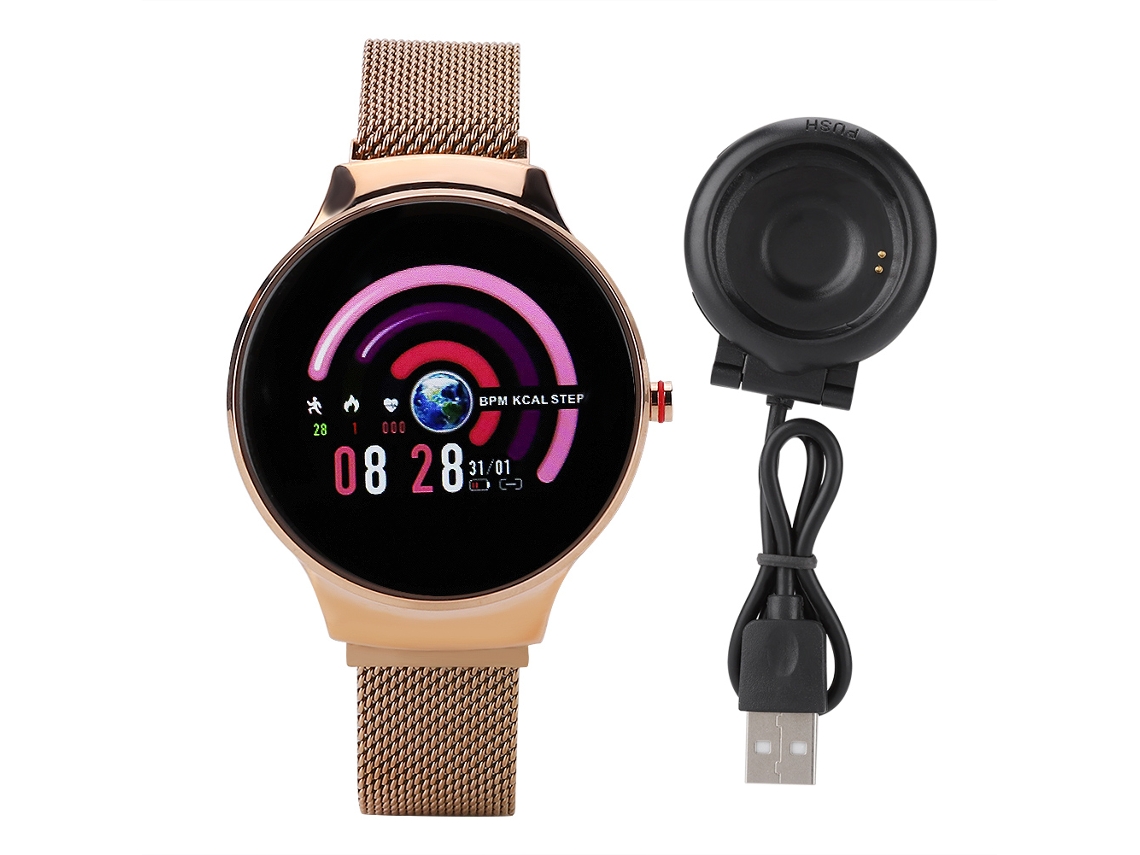 Pulseira inteligente resistente à água com monitor de frequência cardíaca EOOCOO
