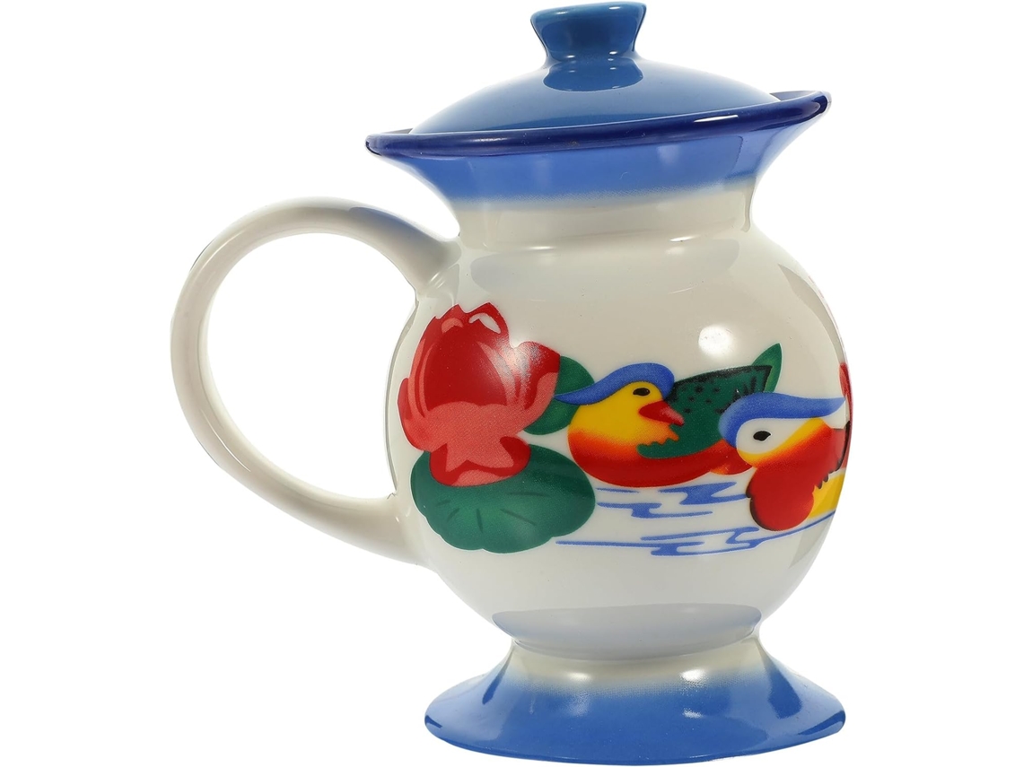 Caneca De Cerâmica Vintage De 380ml Com Alça Prática.