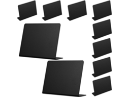 Conjunto De 15 Etiquetas Pretas Pvc Com Design Elegante, Estilo Quadro Negro, Para Identificação De Pratos Em Padarias E