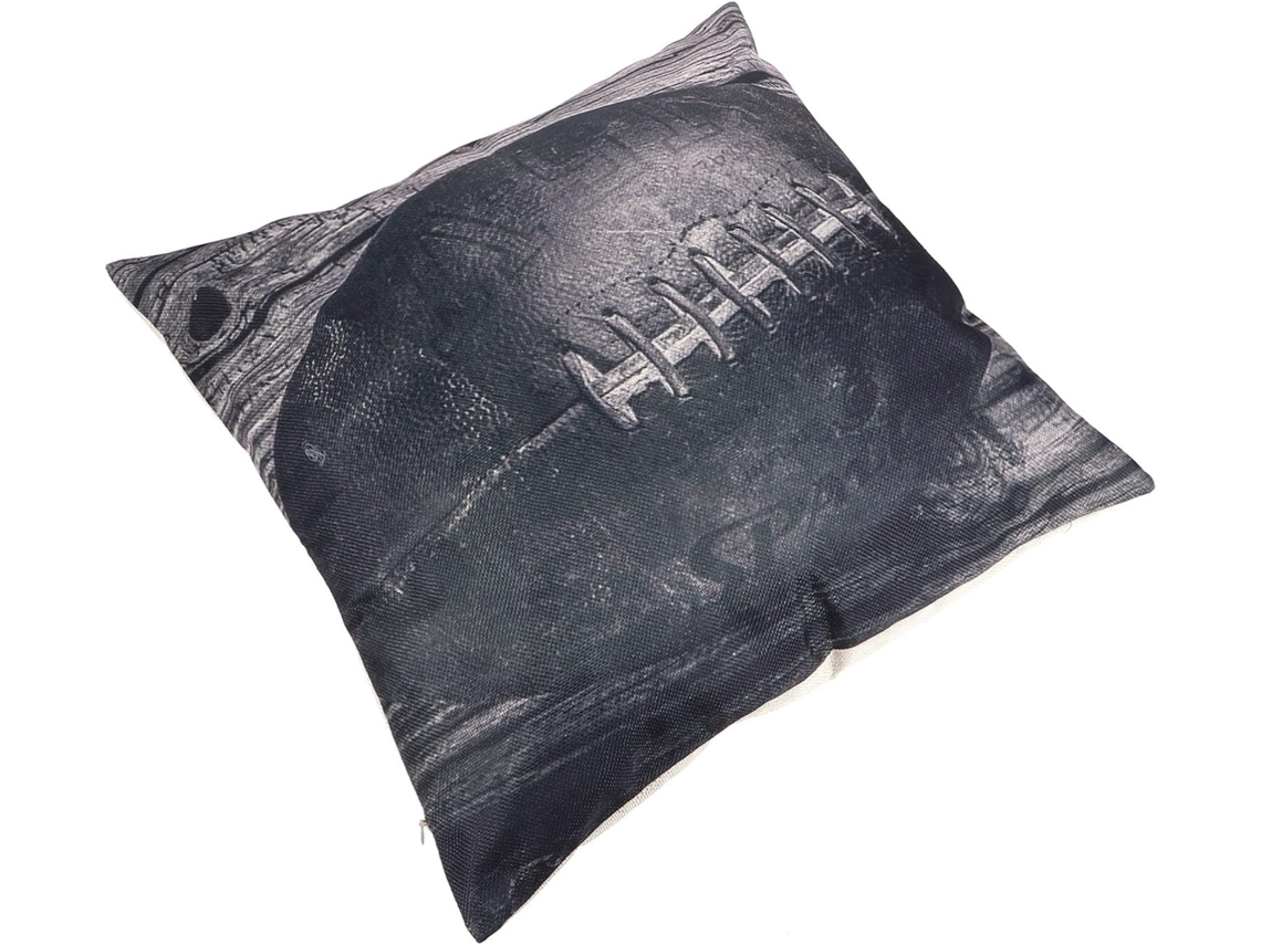 Capa de Almofada Linho com Estampa Rugby, Respirável, Confortável e Decorativa para Sala Estar, CHABERLU