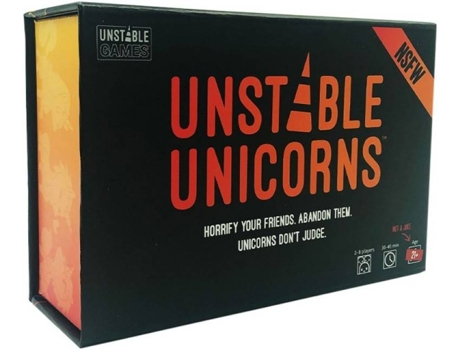 Jogo de Tabuleiro  Unstable Unicorns NSFW Base Game (0,354 kg - 15 x 10 x 5 cm - Inglês - Idade Mínima: 21)