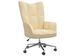 Vidaxl Cadeira De Descanso Veludo Branco Nata