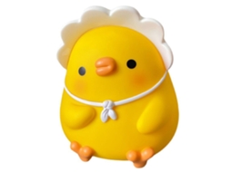 Cofrinho Infantil Patinho Resistente a Quedas em Vinil Amarelo | S/MARCA