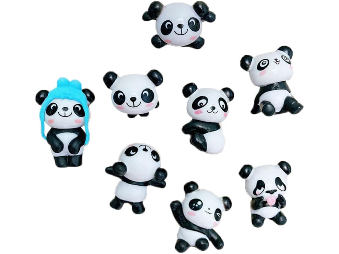 Ímãs De Geladeira Panda Em Resina Da Sewacc, 8 Peças Decorativas