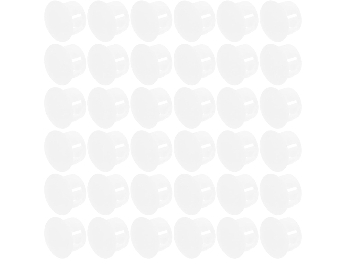 Tampões De Plástico Branco Para Furos Parafuso, 14mm, 100 Peças, Tampas Planas De Encaixe Para Painéis E Armários