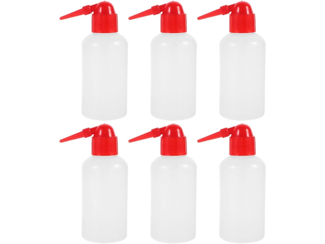 Conjunto De 6 Frascos De Plástico De 250ml Com Escala.