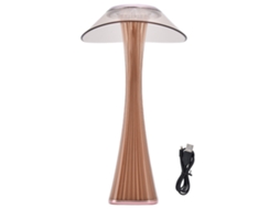 2026 lâmpada de Mesa Led com Cintura Pequena, Regulável Suave, Toque e Carga Usb, Luz Decorativa Dourado Rosa