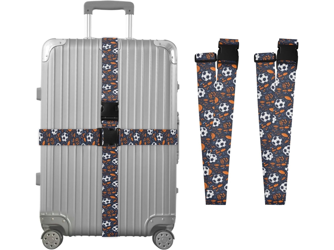 Conjunto De 2 Cintas Bagagem Com Pés E Abas Para Malas, Cintas De Viagem, Acessórios Para Cintos, Conector De Bagagem