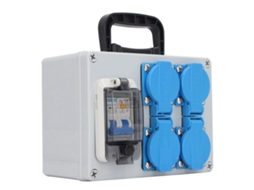 Laxiscreed Caixa De Tomadas Industrial Com Rcbo E Disjuntor 40a Ac230v 1p+n