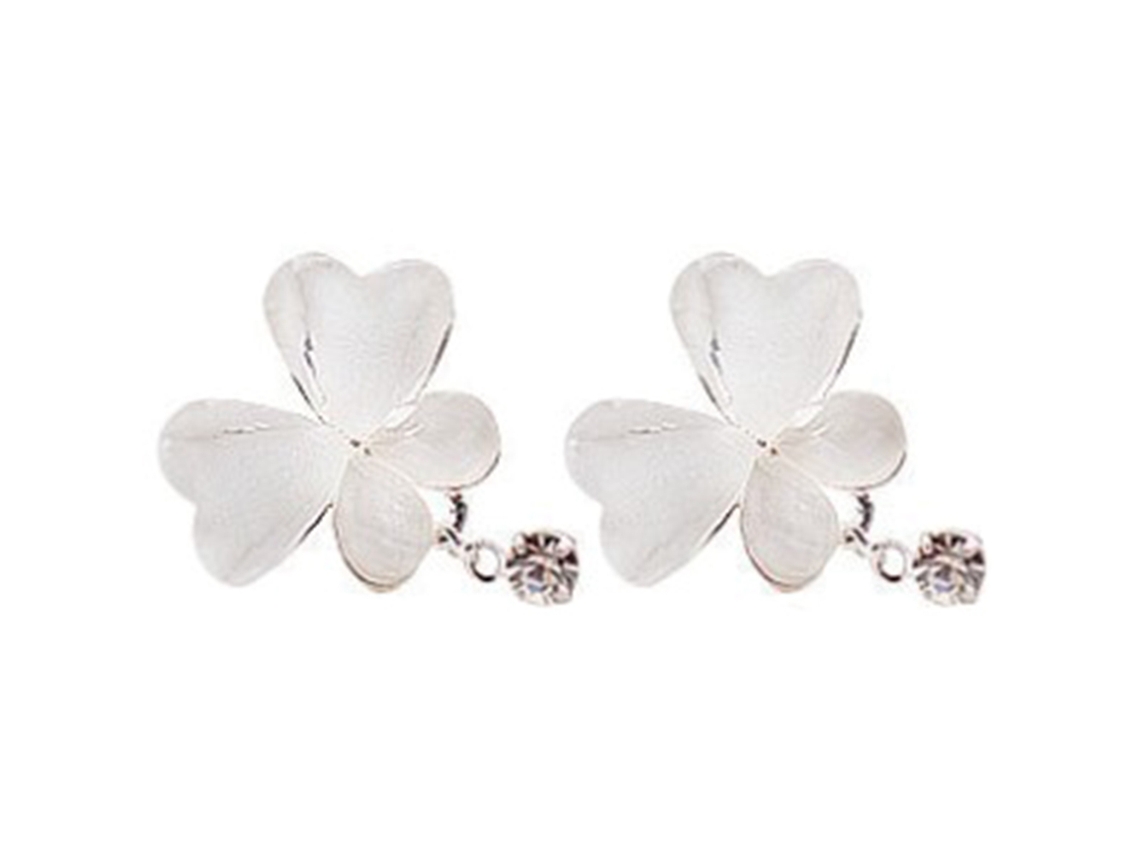 Brincos Com Pingentes De Cristal Flor Simples Decorativos