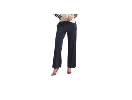 Calças De Mulher Penny Black Lungo Belbo Cina Algodão Azul (44)