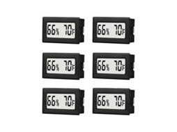 Mini Termômetro E Higrômetro Digital Para Ambientes Internos Com Sensor De Temperatura E Umidade, Monitorando A Temperatura Em Fahrenheit (°f).