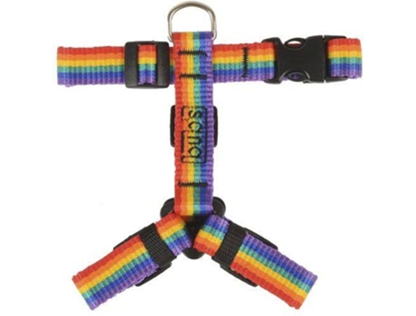 Peitoral para Cães BUBS Not Pull Pequeno Rainbow Multicor (60 g)