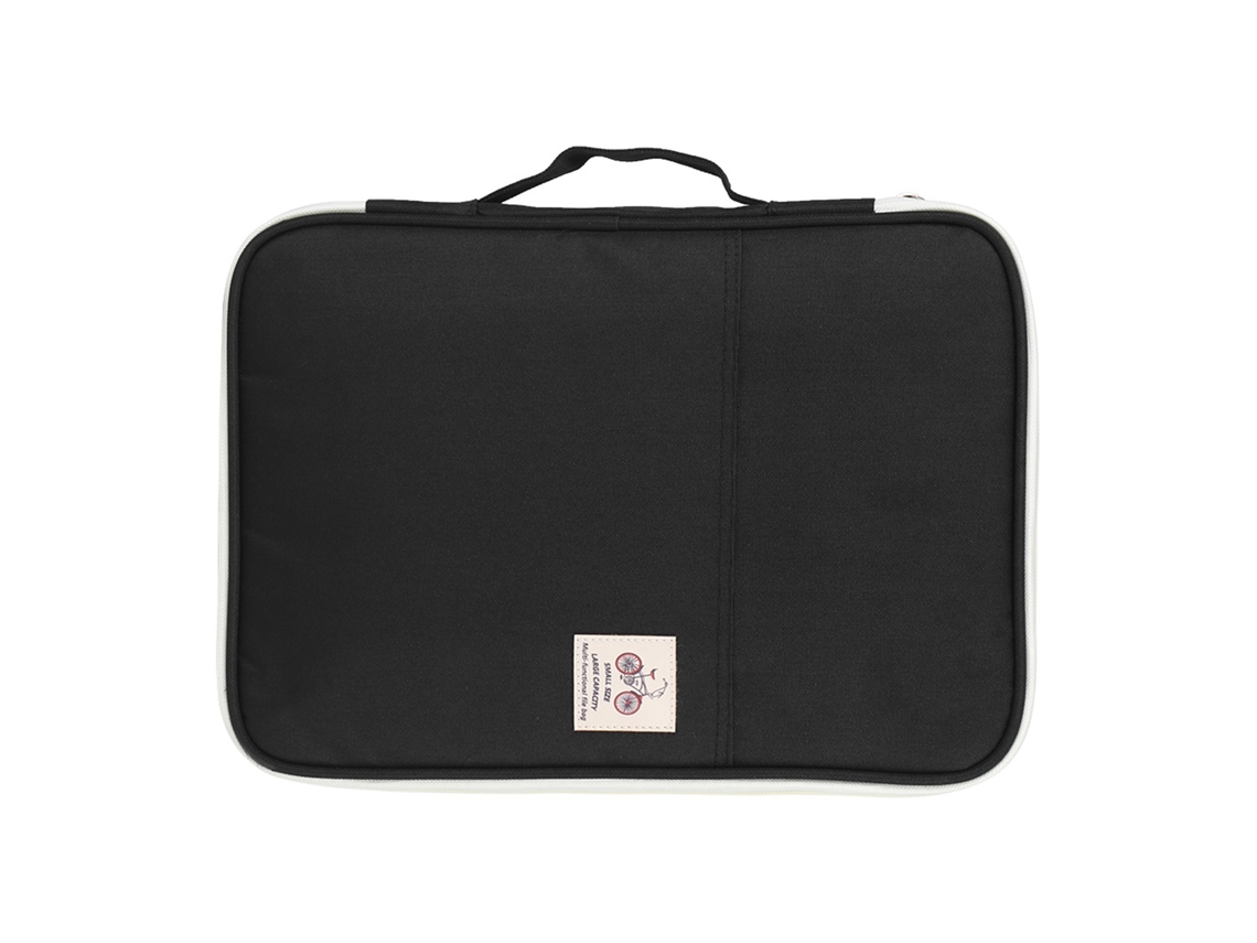 Organizador Pasta A4 Fecho Zip Preto