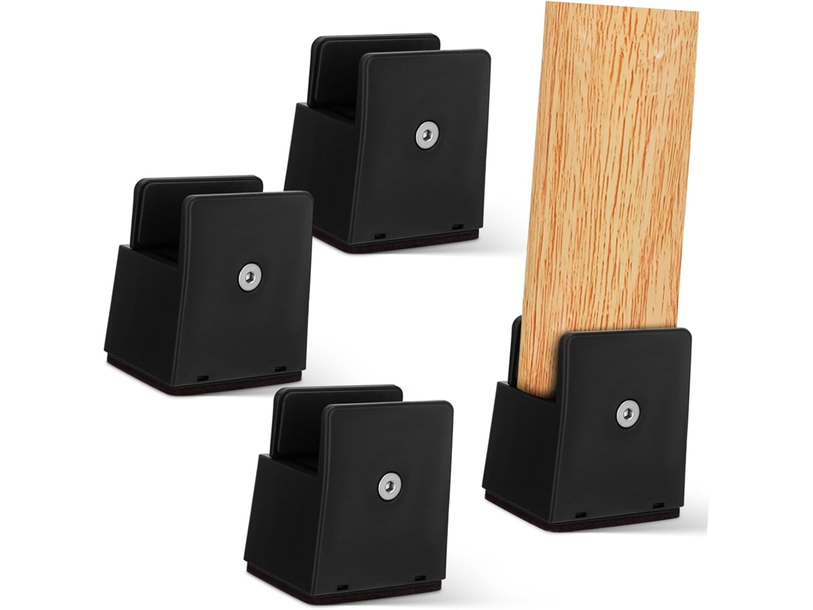 Alipis Elevadores De Móveis Ajustáveis Com Fixação Por Grampo Para Mesas E Cômodas, Elevadores De Cama Em Metal Com 50mm