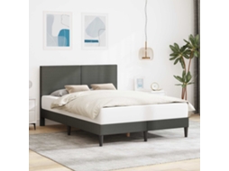 Vidaxl Estrutura da Cama com Cabeceira Cinzento escuro 140 X 200 Cm