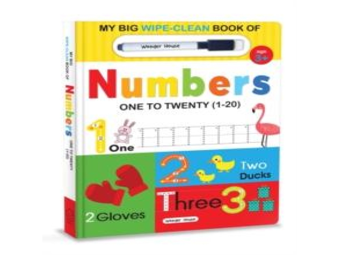 Livro My Big Wipe And Clean Book of Numbers for Kids 1 to 20 de Prakash Books (Inglês)