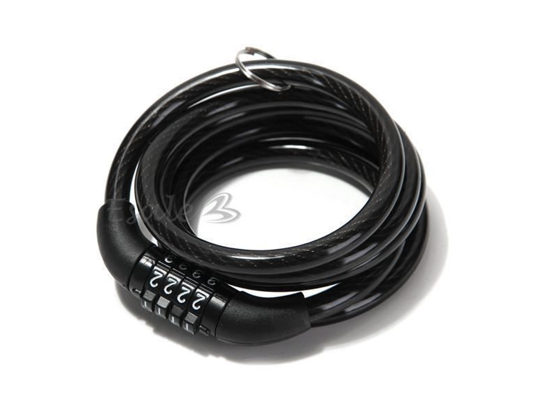 Cadeado De Cabo Antifurto Com Combinação Espiral Para Bicicleta, Mtb E Motocicleta Cinza Aquaforge