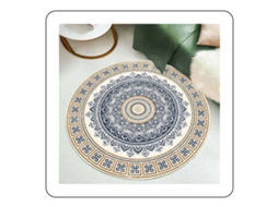 VYLARA Tapete Redondo Fofo Lavável, Antiderrapante Para Sala Ou Quarto, Ideal Como Carpete Decorativo