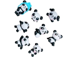 Ímãs De Geladeira Em Formato Panda, Feitos De Resina, Pacote Com 8 Unidades Mini