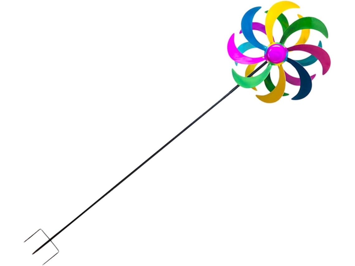 Moinho De Vento Colorido Para Decoração De Jardim, Catavento Para Meninos E Meninas, Fácil Instalaçã
