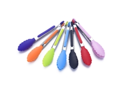 Pinças de cozinha antiaderentes de aço inoxidável e silicone Slowmoose de 8 polegadas, pacote com 7, para churrasco, grelhados e cozimento