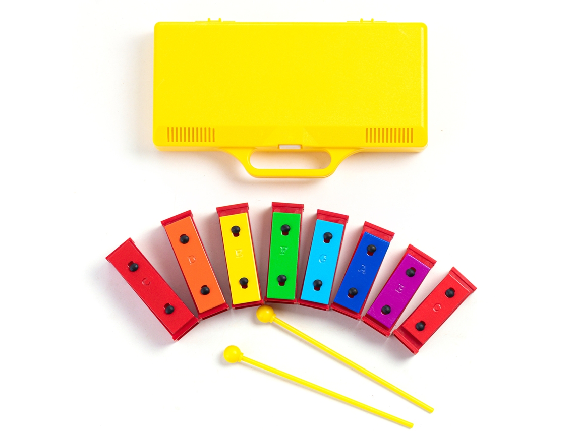 Glockenspiel 8 Notas Infantil Com Baquetas E Estojo - Eifson