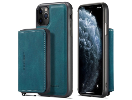 Capa Para Iphone 11 Pro Jeehood Pele Sintética Anti-riscos Magnética Azul