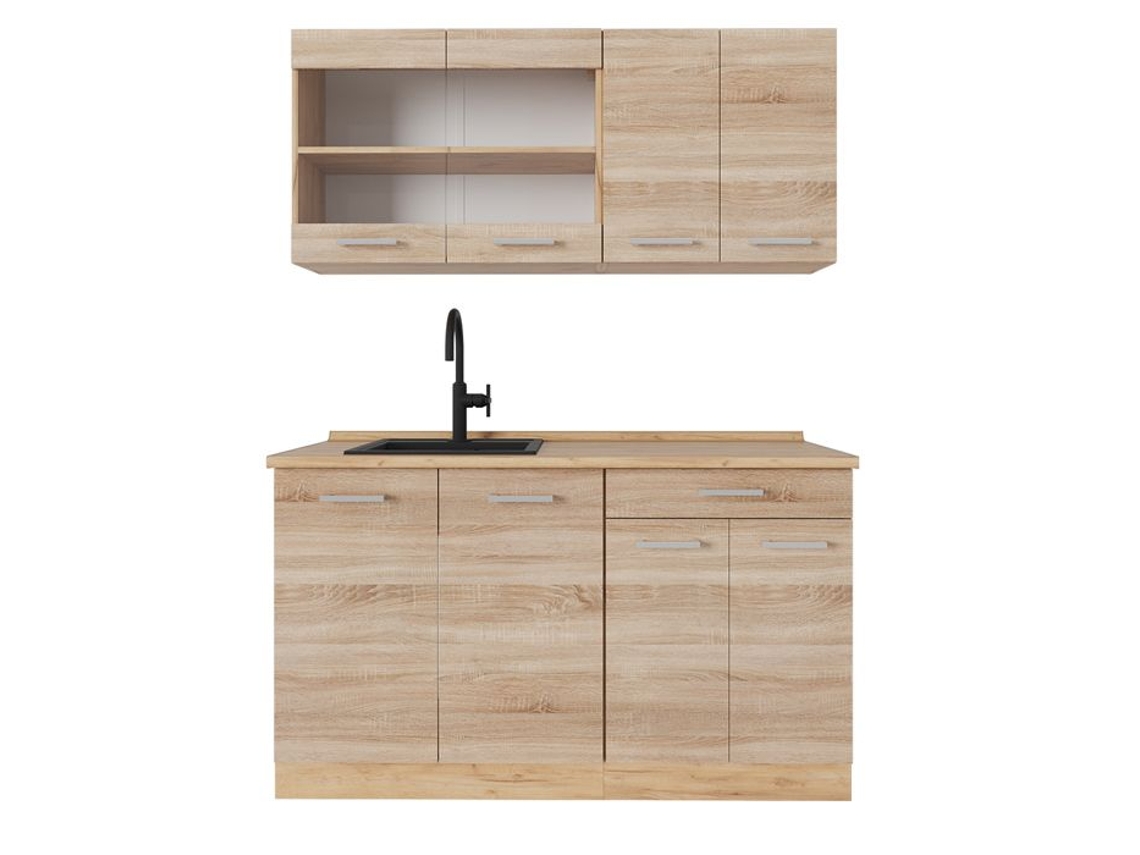 Cozinha R-Line, 140cm sem PT, Sonoma/Carvalho dourado,  VICCO