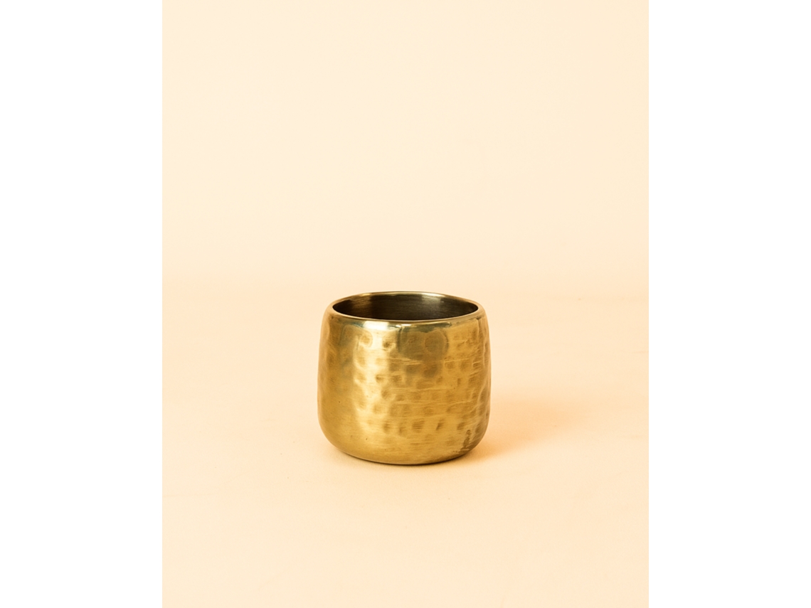 Mini Vaso Elegans Dourado 6 Cm – Vaso Decorativo