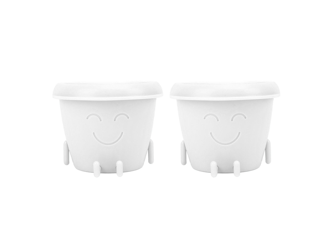 LAXISCREED Pés de Suculenta Reto Vidro Branco com Drenagem