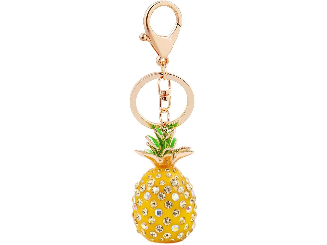 Chaveiro De Cristal De Abacaxi Com Strass, Pingente De Carro, Joias, Acessórios Para Chaveiro Aquaforge (amarelo)